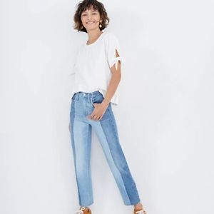 Madewell Straight Jeans in Clairmont Wash: Pieced